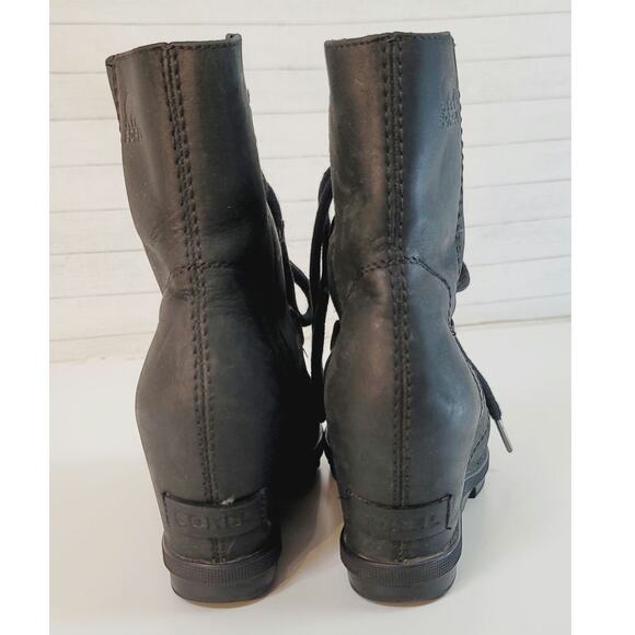 Sorel Joan of Arctic Wedge II in Black Leather, sz 6.5 - Picture 9 of 16